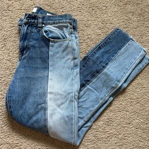 Two toned denim jeans